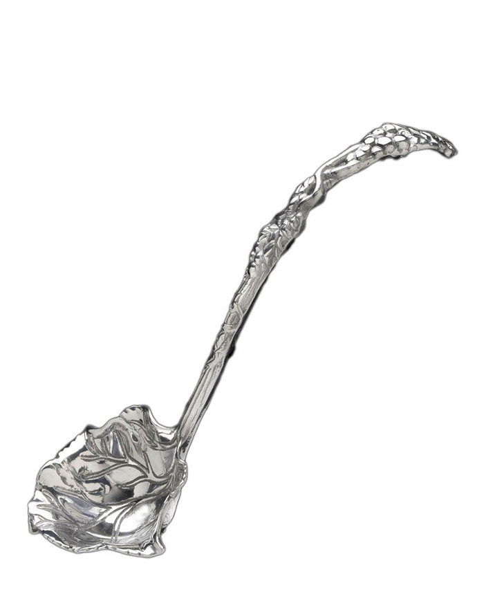 Arthur Court Designs Aluminum Long Grape Pattern Punch Soup Ladle