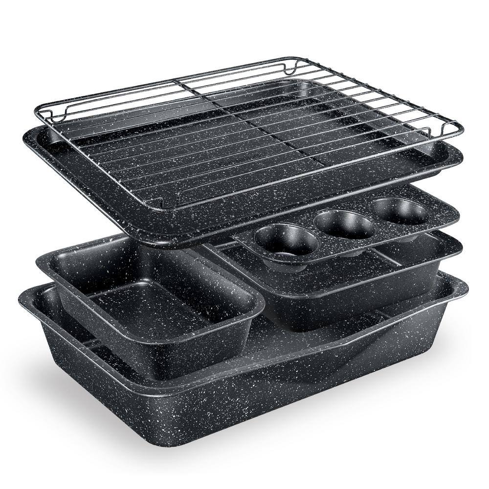 GRANITESTONE StackMaster 6-Piece Carbon Steel Diamond Infused Nonstick Space Saving Stackable Bakeware Set 7290