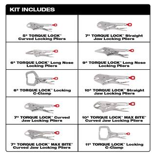 MW 38 in. Drive SAEMetric Ratchet and Socket Mechanics Tool Set with Torque Lock Locking Pliers Kit (66-Piece) 48-22-9008-48-22-3690