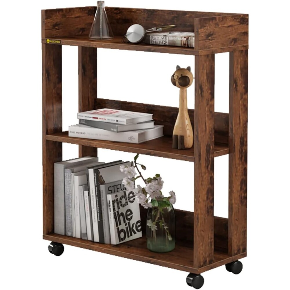 3 Tier Open Bookshelf Small Bookshelves Storage Display Shelf