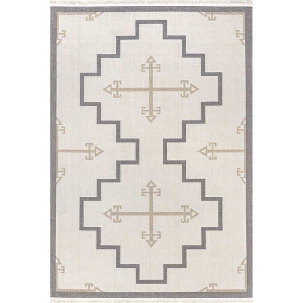 Nuloom Isa Southwestern Indoor outdoor Fringe Area Rug