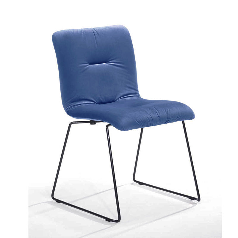 NORVIN Dining Chair - Blue Velvet & Black