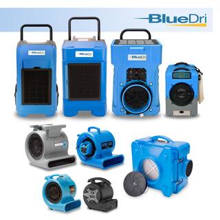 BlueDri 150-Pint Commercial Dehumidifier in Blue for Water Damage Restoration Mold Remediation BD-BD-76-BL