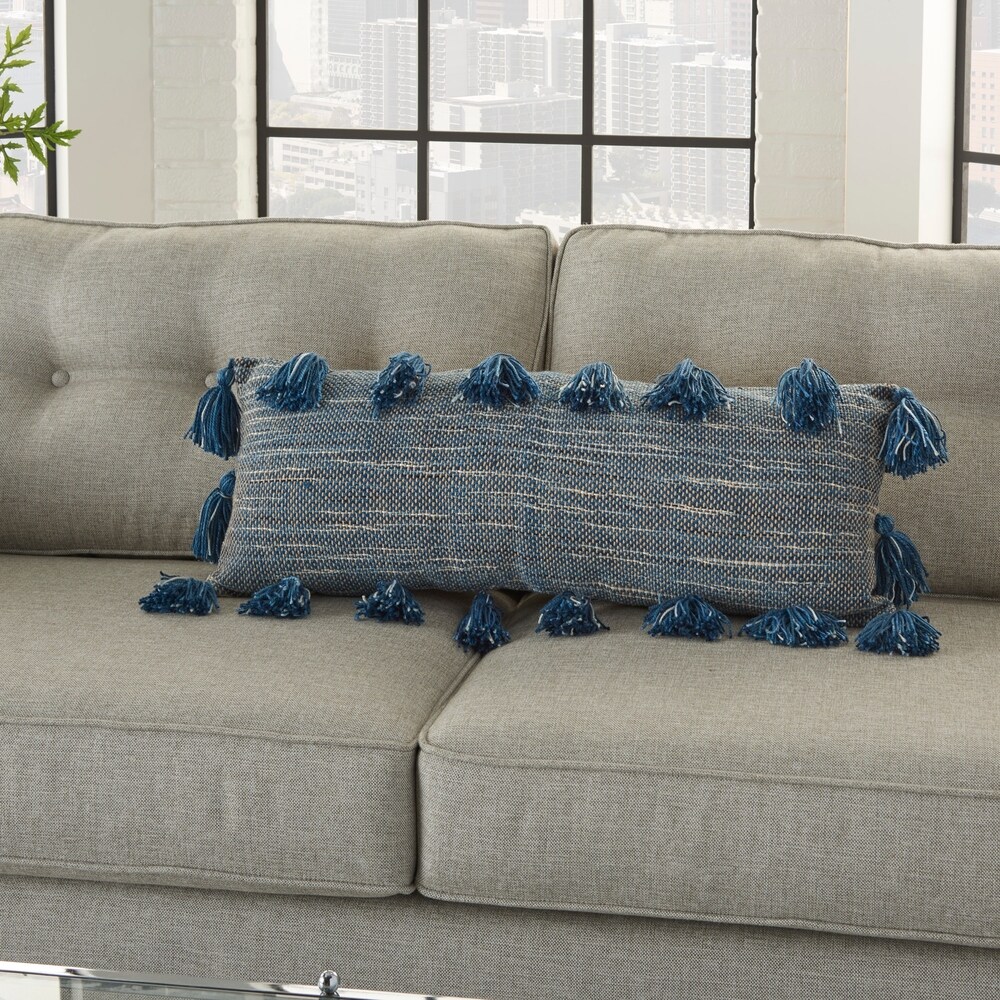 Mina Victory Woven With Tassels Throw Pillow