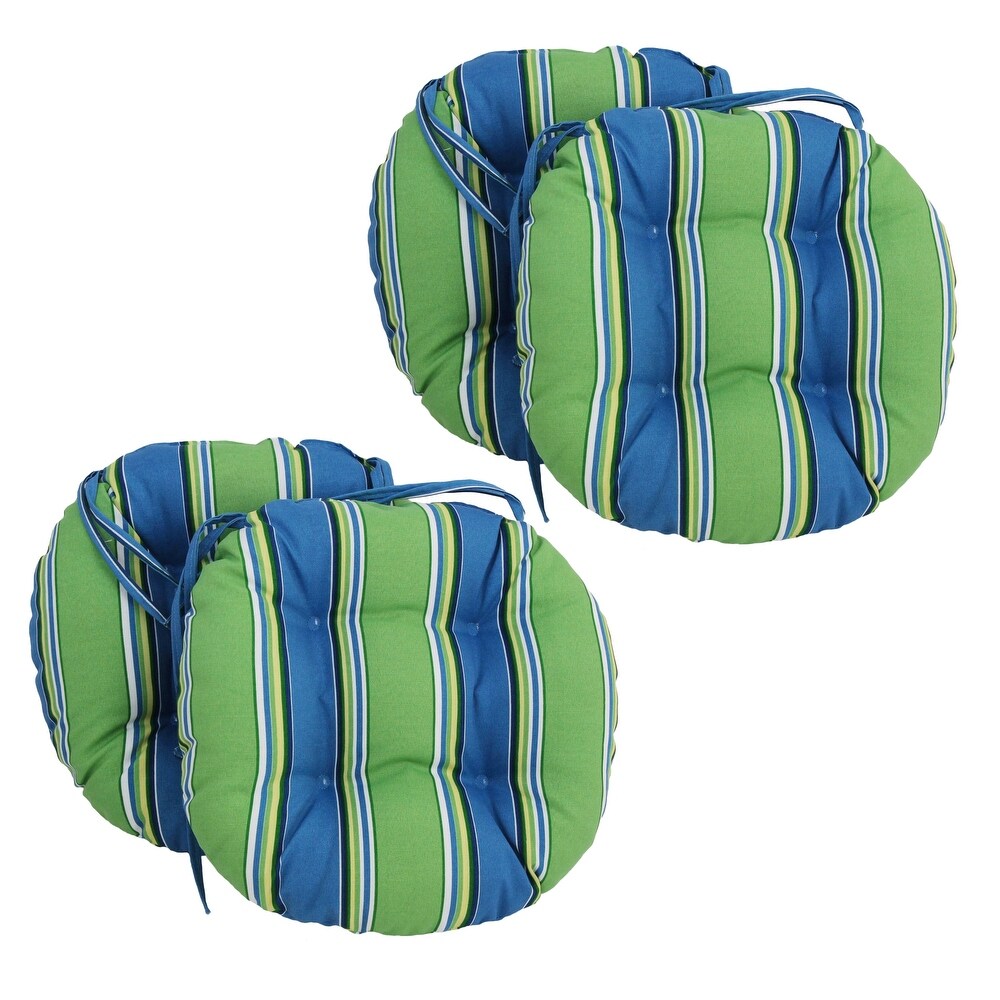 16 inch Round Tufted Indoor/Outdoor Chair Cushions (Set of 4)   16\