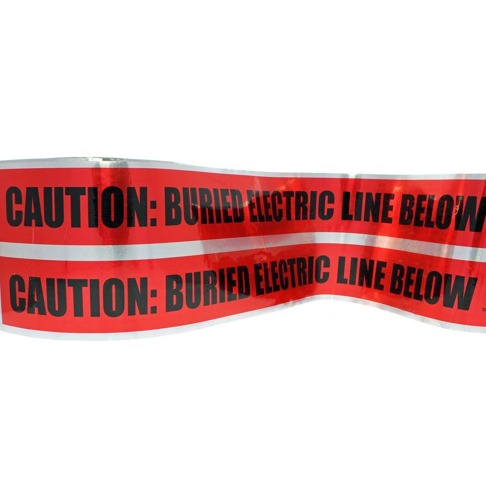 IDEAL 6 in. x 1000 ft. Detectable Underground Caution Tape for Buried Electrical Service Lines Red 42-251