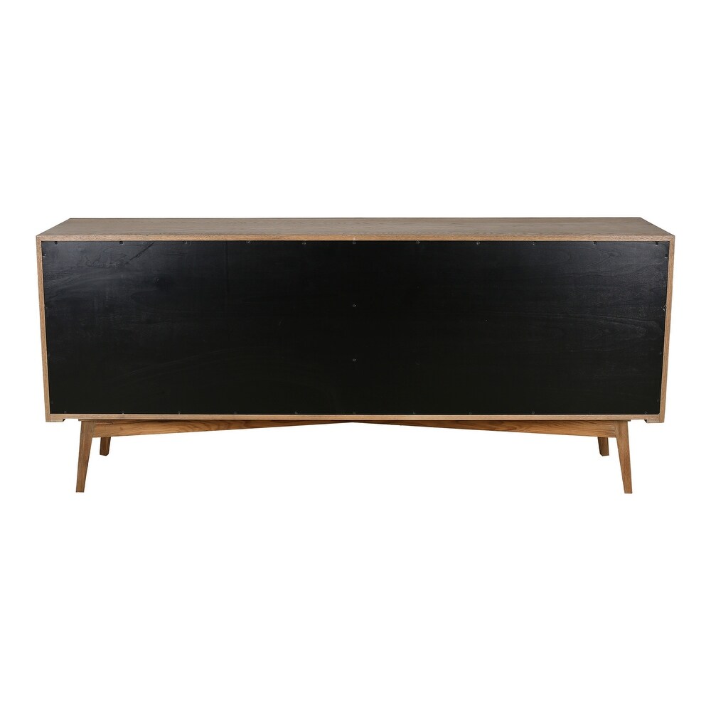 Aurelle Home Rustic Geometric Oak Sideboard