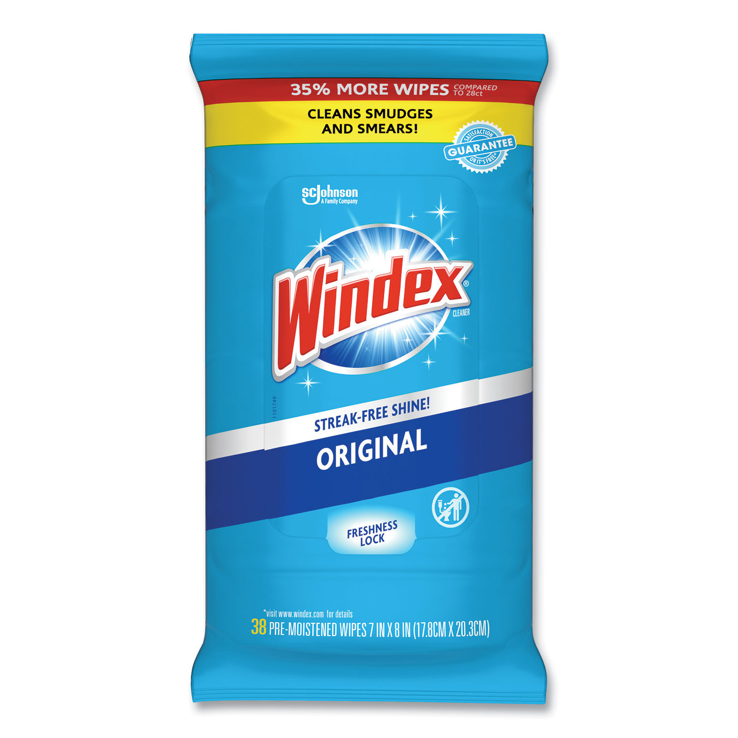 Glass and Surface Wet Wipe by Windexandreg; SJN319251EA