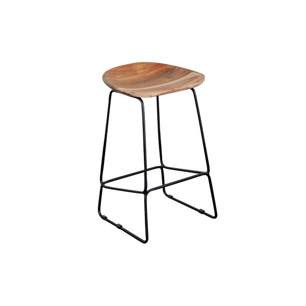 Porter Designs Neri Mid-Century Modern Solid Acacia Wood 18