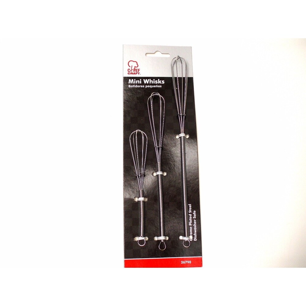 Set of 3 Mini Steel Whisks 5\