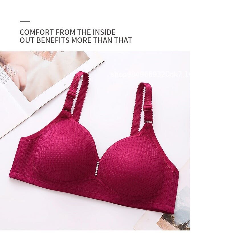 🔥Plus Size Bra Women Underwear Wire Free Comfort  Soft Breathable🔥