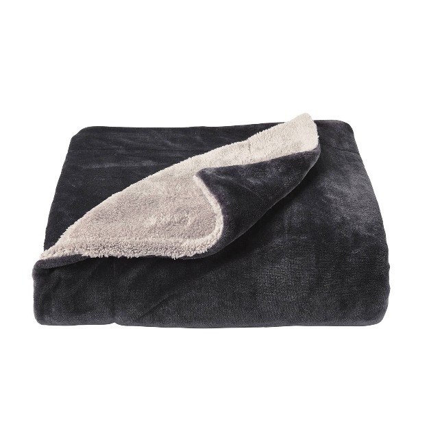 Oversized Polyester Fleece Faux Shearling Throw Blanket Yorkshire Home