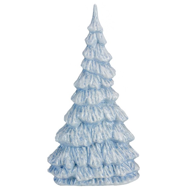 Blue And White Textured Christmas Tree Tabletop Decor