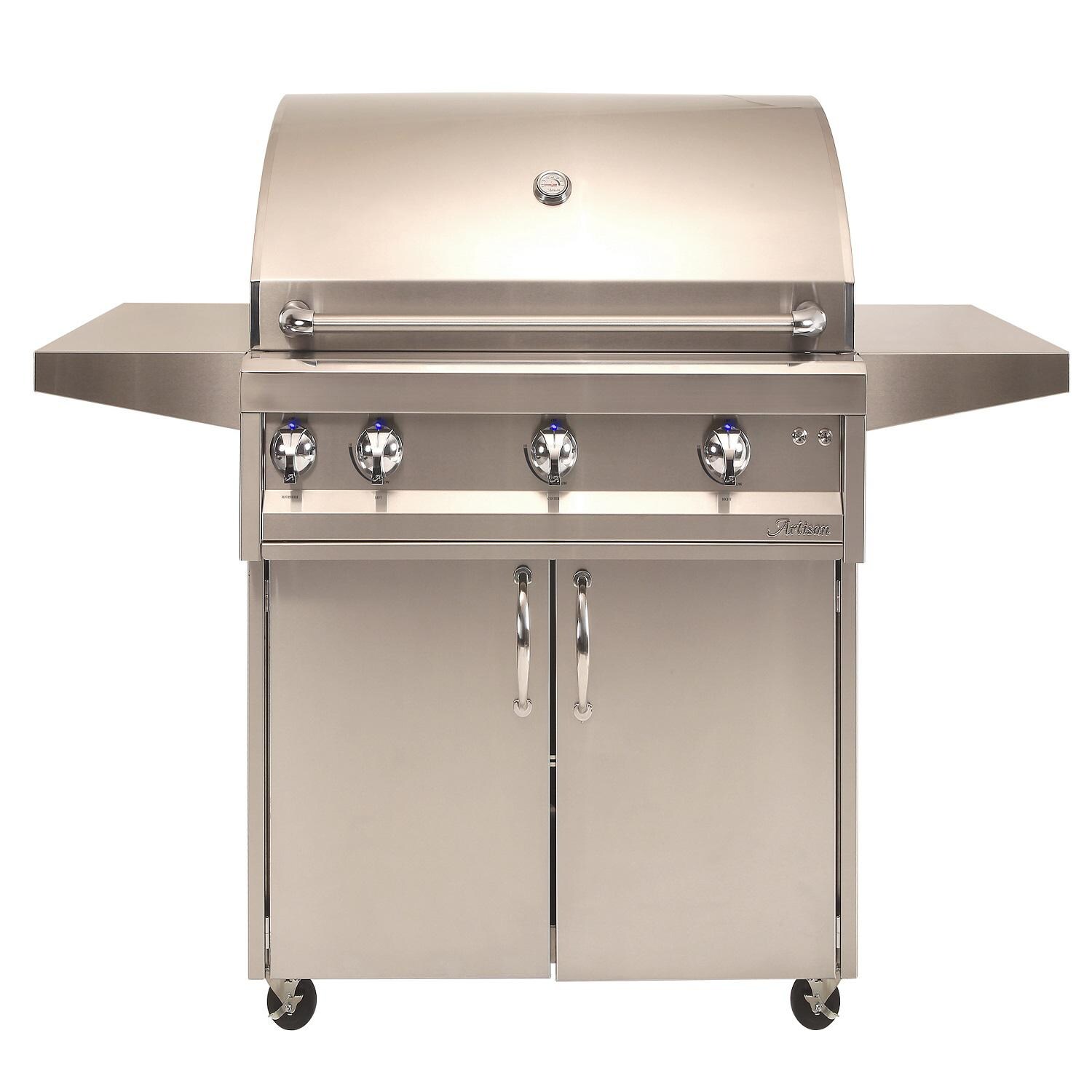 Artisan Professional 36-Inch 3-Burner Freestanding Natural Gas Grill With Rotisserie