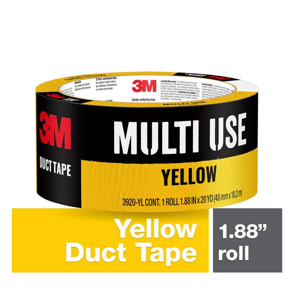 3M 1.88 in. x 20 yds. Yellow Duct Tape (Case of 12) 3920-YL