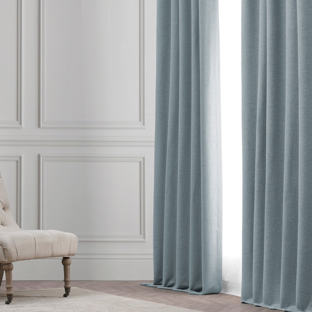 Exclusive Fabrics Gulf Blue Bellino Room Darkening Curtain (1 Panel)