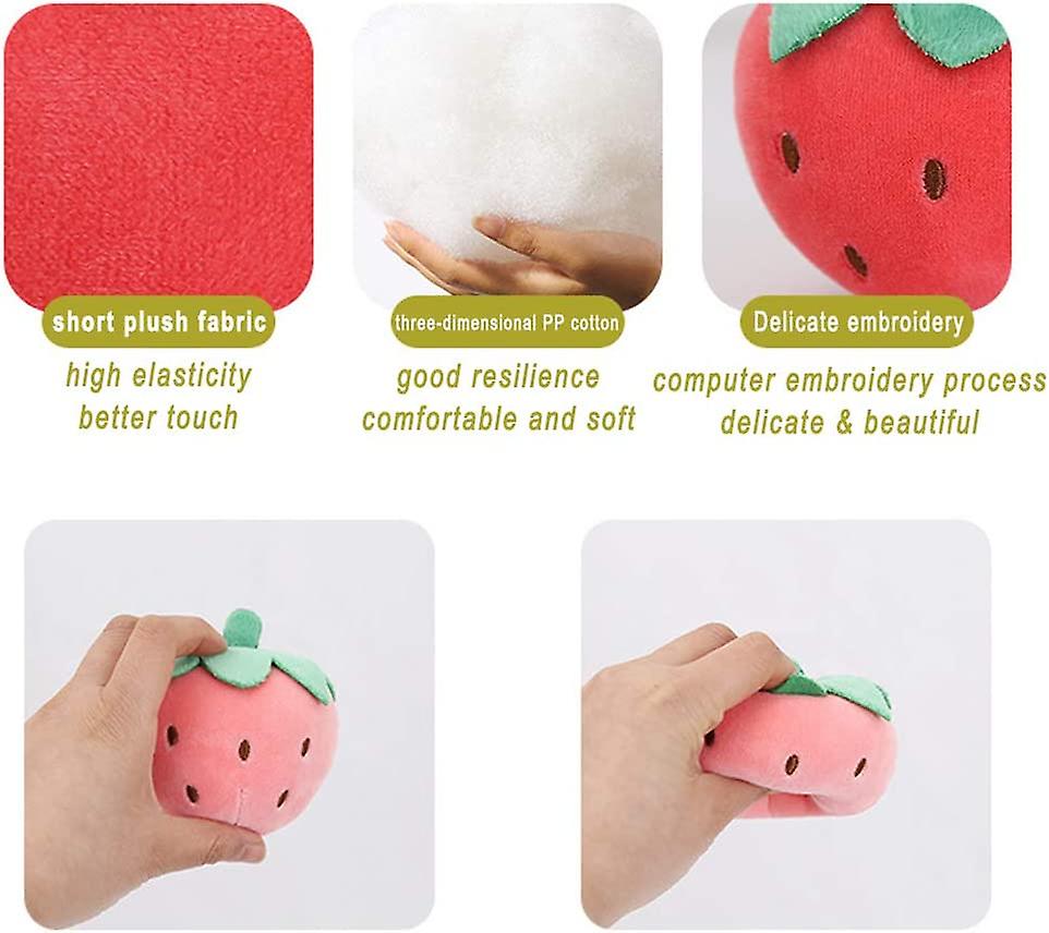 Throw Pillow Fruit Stuffed Toys Strawberry Plush Pillow Removable Fluffy Creative Gifts For Kids， ， Halloween Christmas Decorative Doll Toy Gift