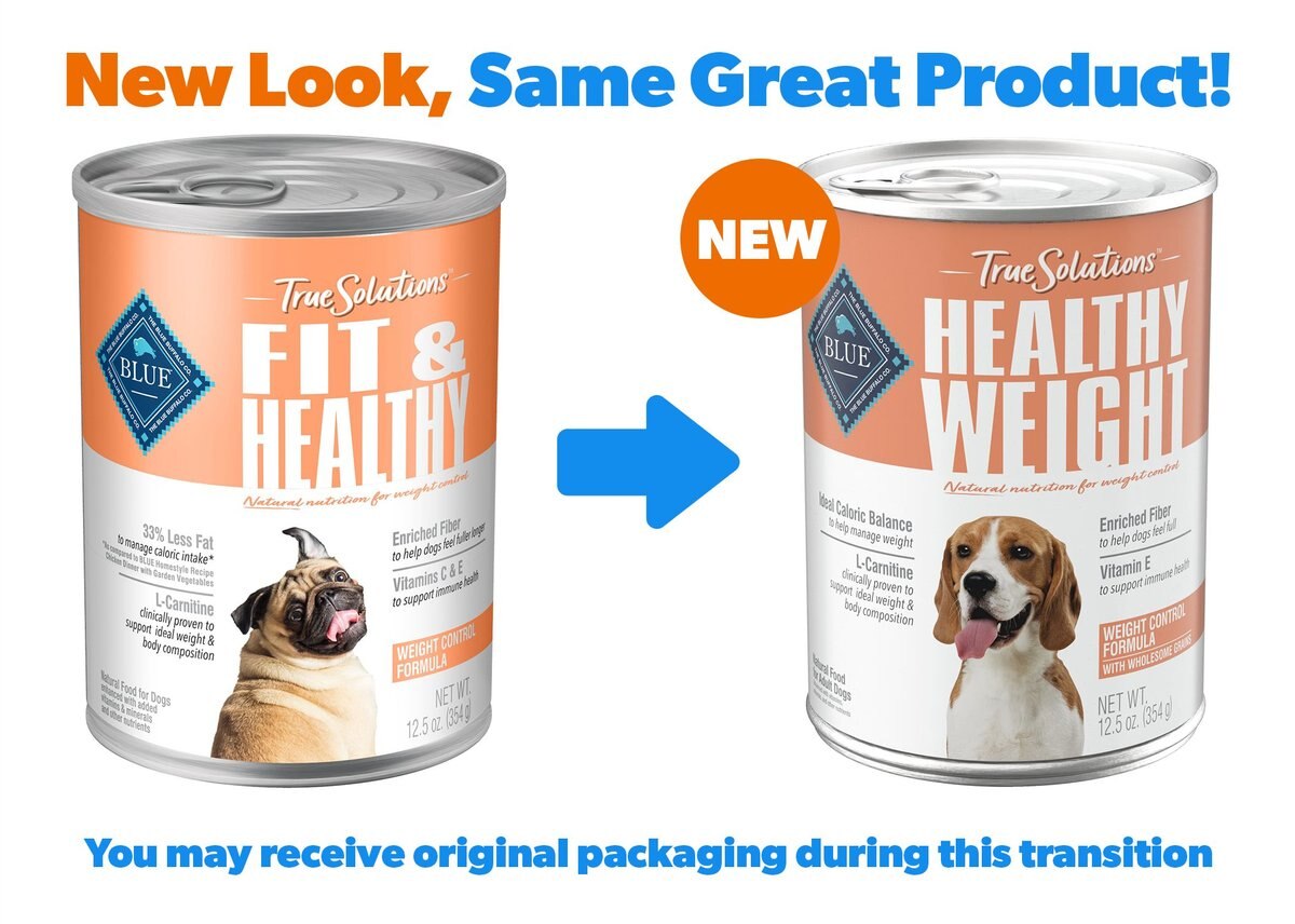 Blue Buffalo True Solutions Healthy Weight Natural Weight Control Chicken Adult Wet Dog Food，