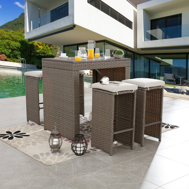 5pc Outdoor Bar Set Patio Festival