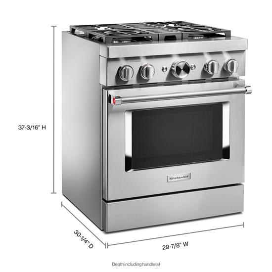 KitchenAid KFDC500JSS 303939 Smart CommercialStyle Dual Fuel Range with