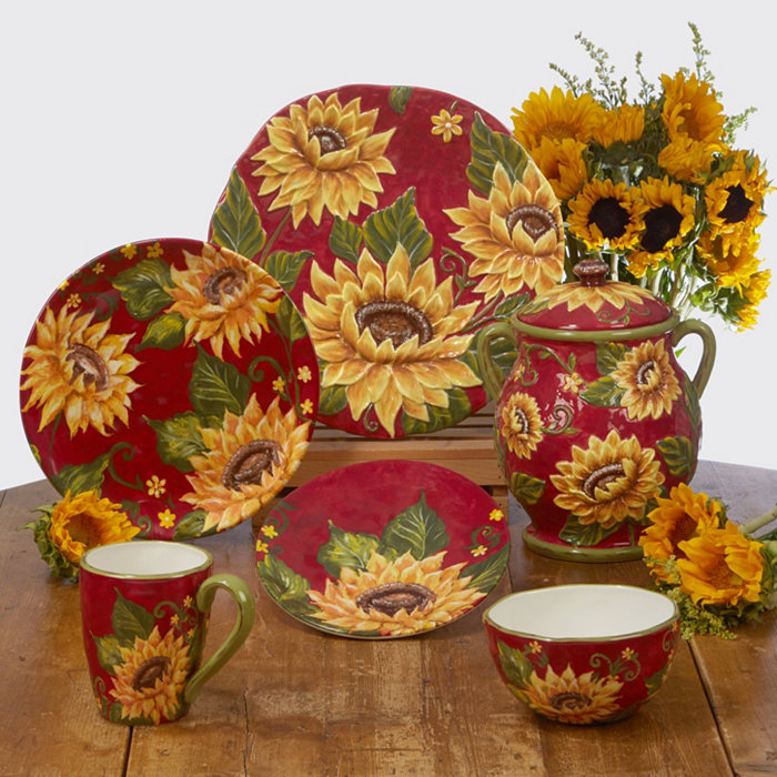 Certified International Sunset Sunflower Dinnerware Collection