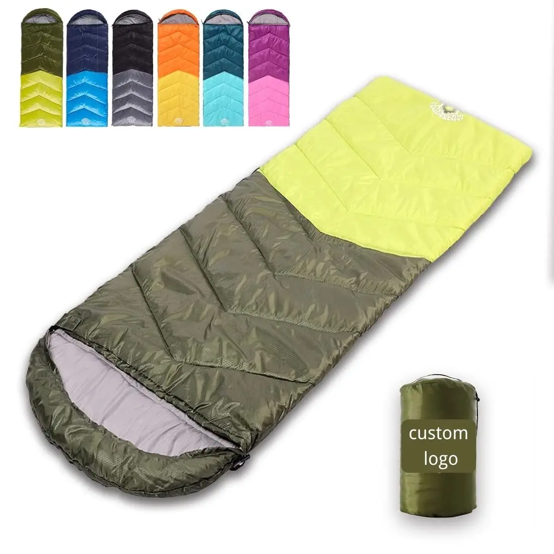 Custom Children Outdoors Sleeping Bag Adults Kids for Camping Hiking Lightweight Waterproof with Compression Bag Sleep