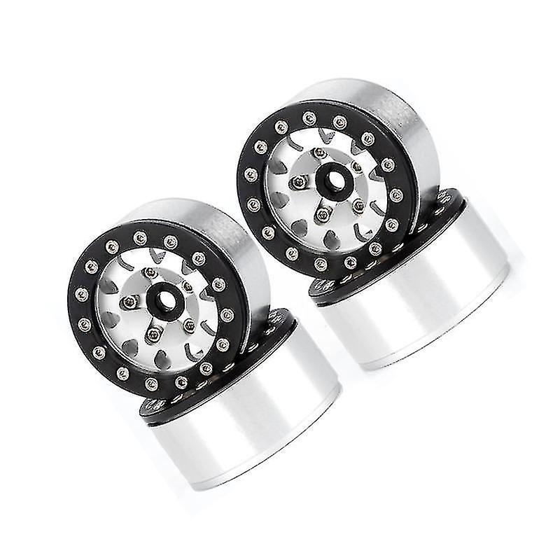 4pcs 1.55 Metal Beadlock Wheel Rim Hub For 1/10 Rc Crawler Car Axial Jr D90 Cc01 Lc70 Jimny，5