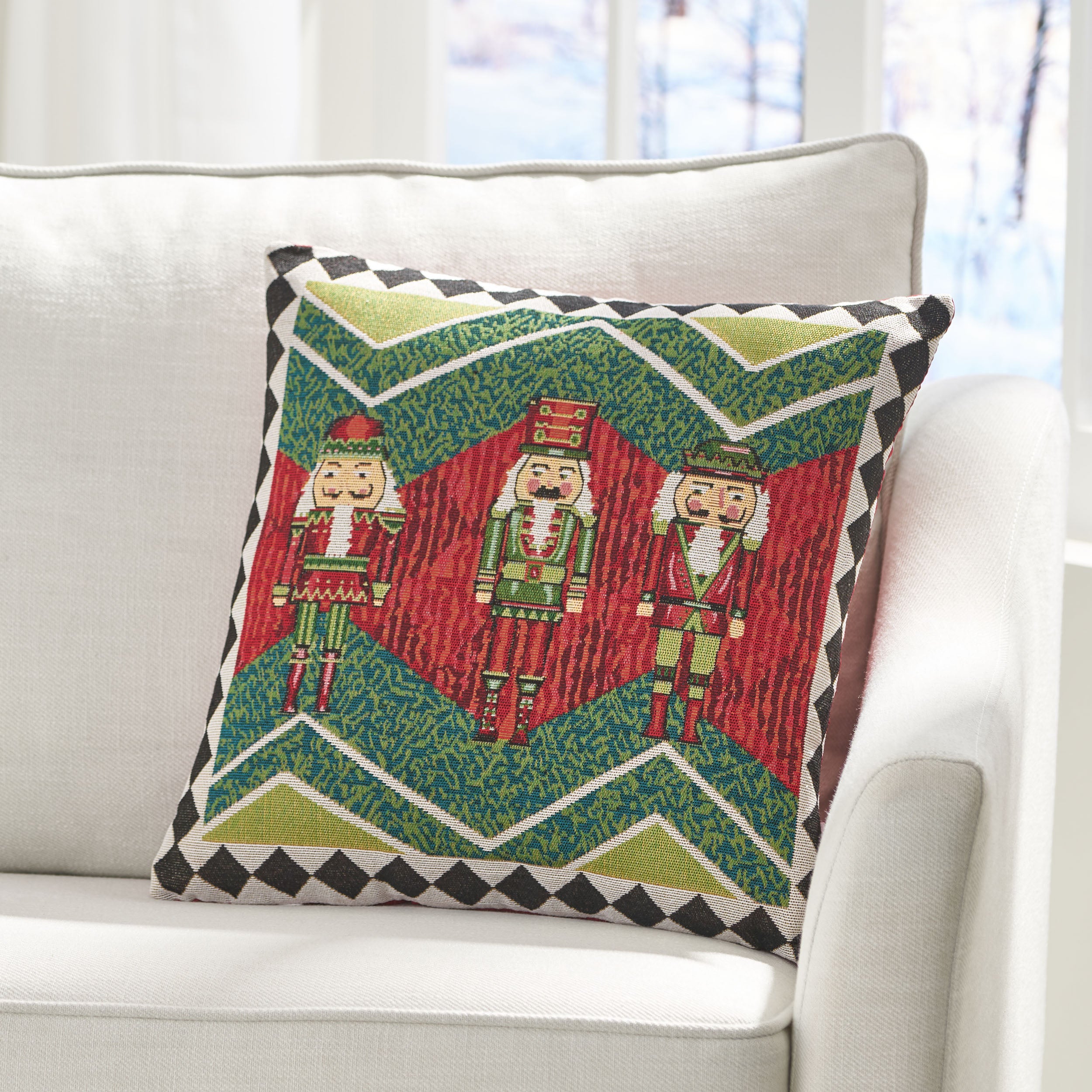 Bayou Modern Fabric Christmas Throw Pillow