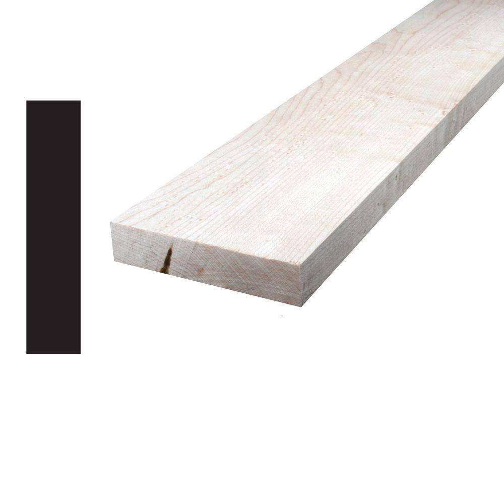 Alexandria Moulding Maple S4S Board (Common: 1 in. x 4 in. x 96 in. Actual: 0.75 in. x 3.5 in. x 96 in.) 00Q38-88096C