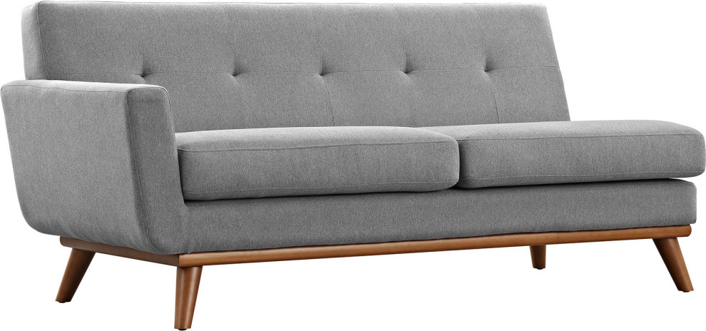 Jayden Left Arm Loveseat   Midcentury   Loveseats   by HedgeApple  Houzz