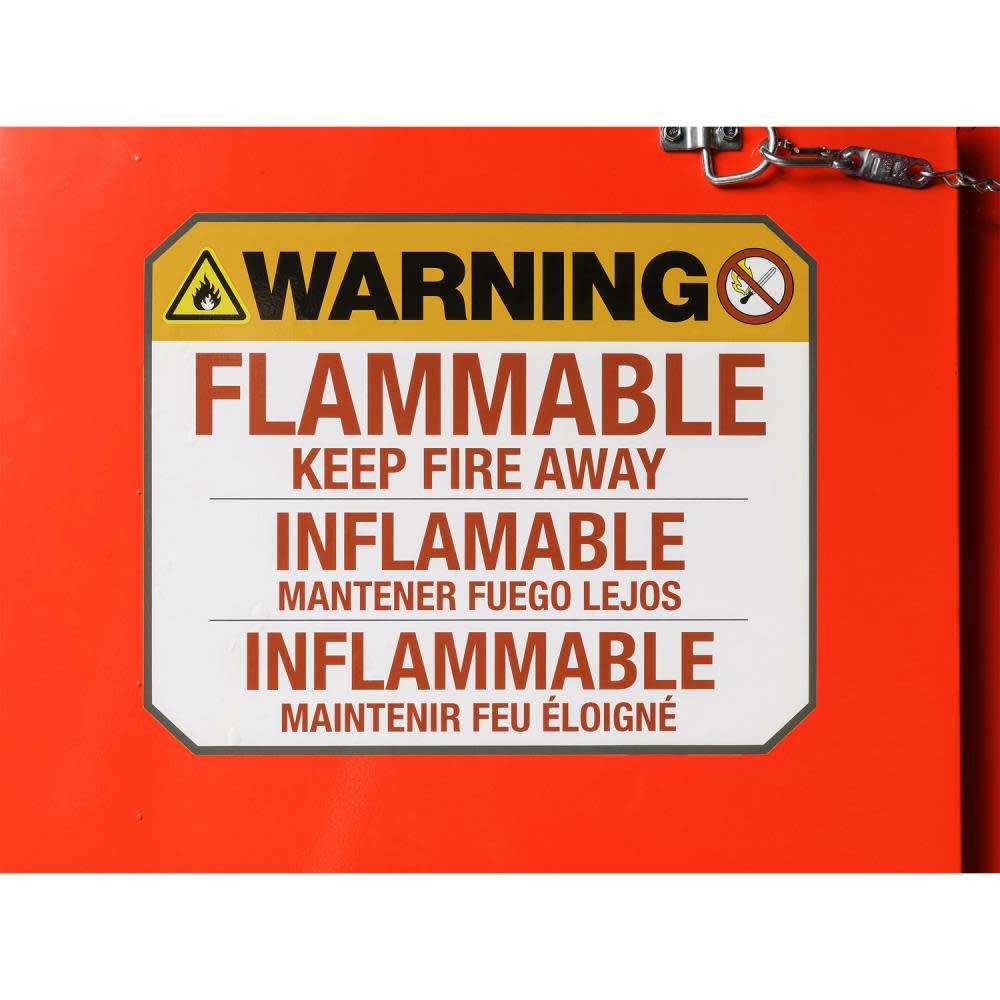 30 Gallon Combustible Manual Close Safety Cabinet ; Red ;