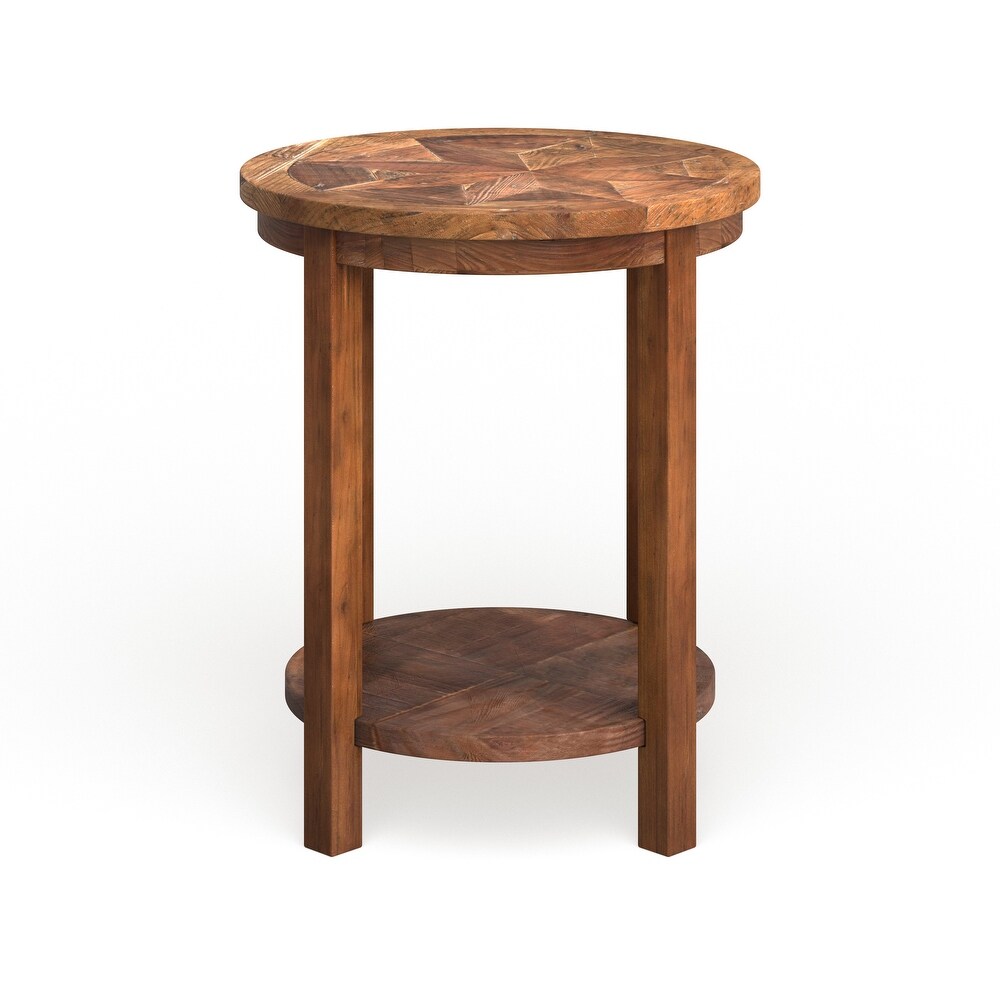 The Gray Barn Rosings Park Reclaimed Wood End Table with Shelf