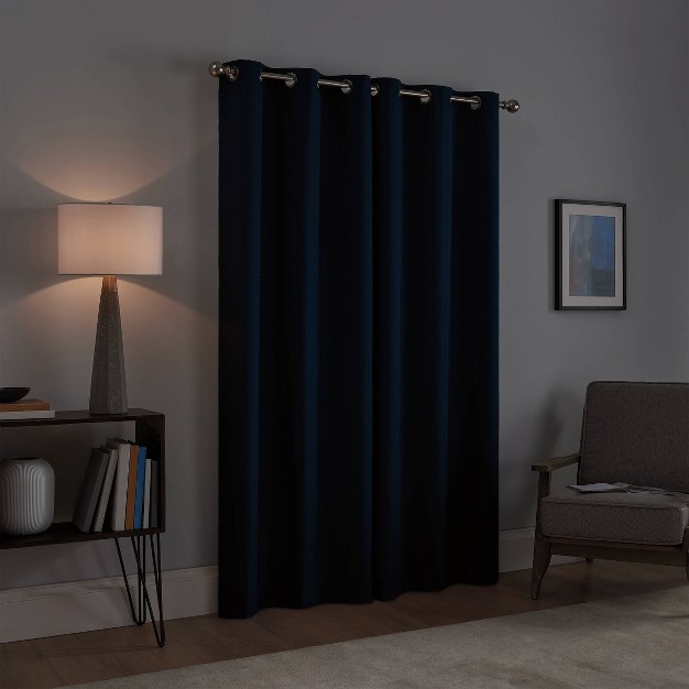 Set Of 2 Talisa Absolute Zero And Draft Blocker Blackout Curtain Panels Eclipse