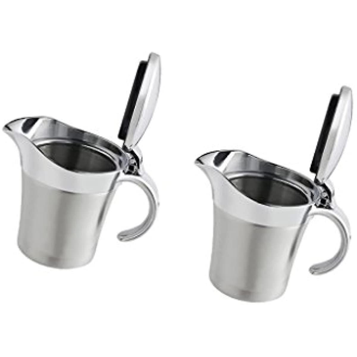 2pcs Gravy Boat Thermal Vacuum Sauce Serving Jug Utensil Kitchen Pourer Pot