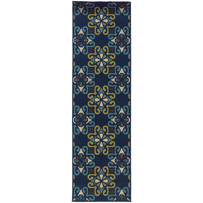 StyleHaven Cayman Floral Lattice Indoor Outdoor Rug