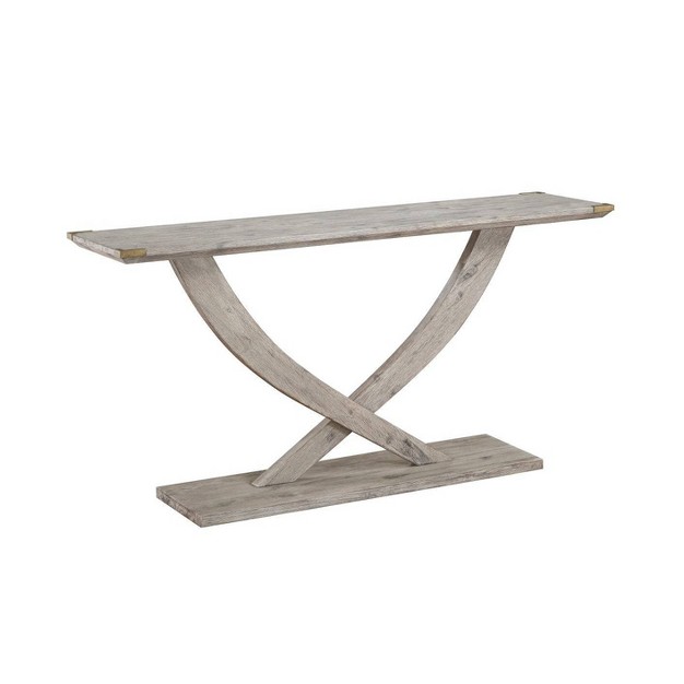 Montana Acacia Wood Console Table Light Barnwood Boraam Industries