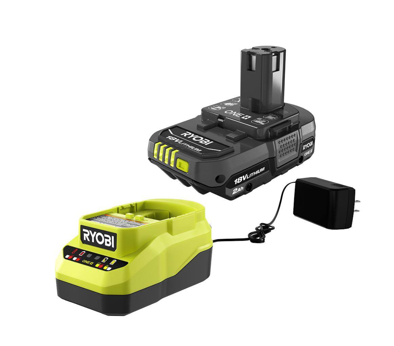 RYOBI P214-PSK005 ONE+ 18V Cordless 1/2 in. Hammer Drill/Driver with Handle with 2.0 Ah Battery and Charger