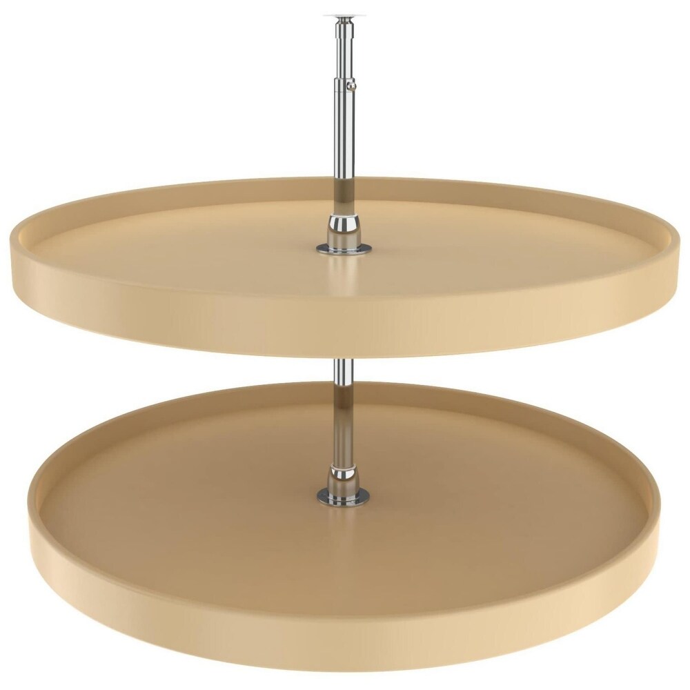 Rev A Shelf RAS Polymer 32 Inch Full Circle 2 Shelf Lazy Susan Set