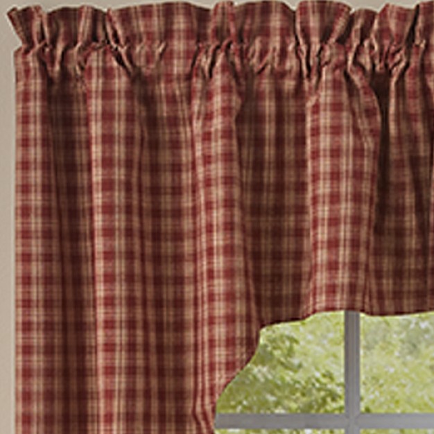 Park Designs Red Sturbridge Plaid Swag 72 x27 x27 l