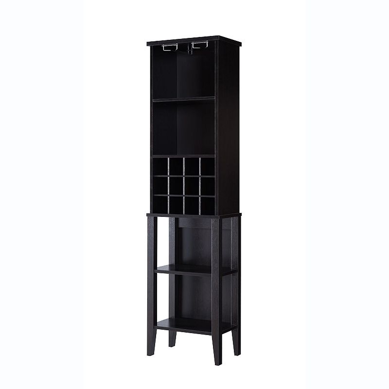 FC Design Red Cocoa Wine Cabinet with 4 Open Shelves Storage