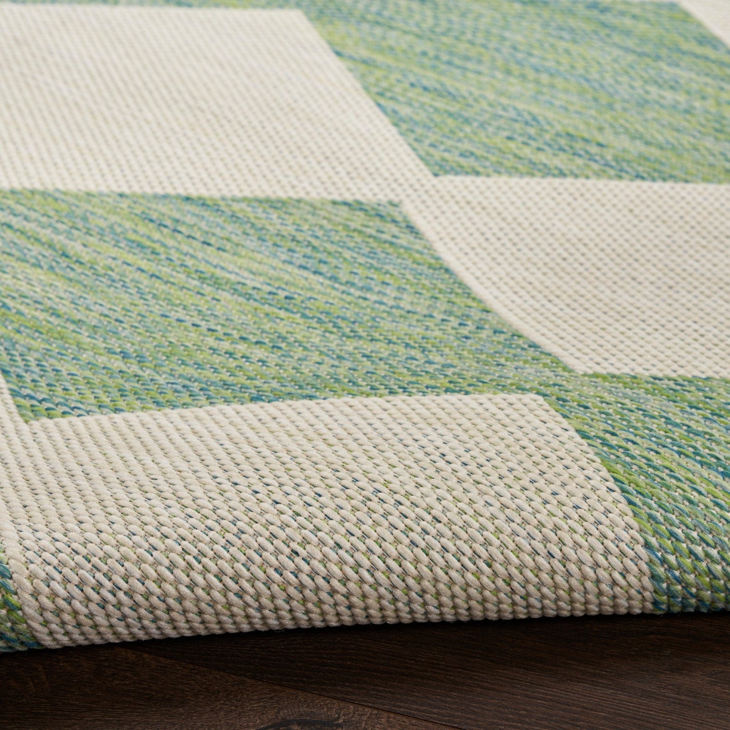 Positano Indoor/Outdoor Blue/Green Geometric Rug