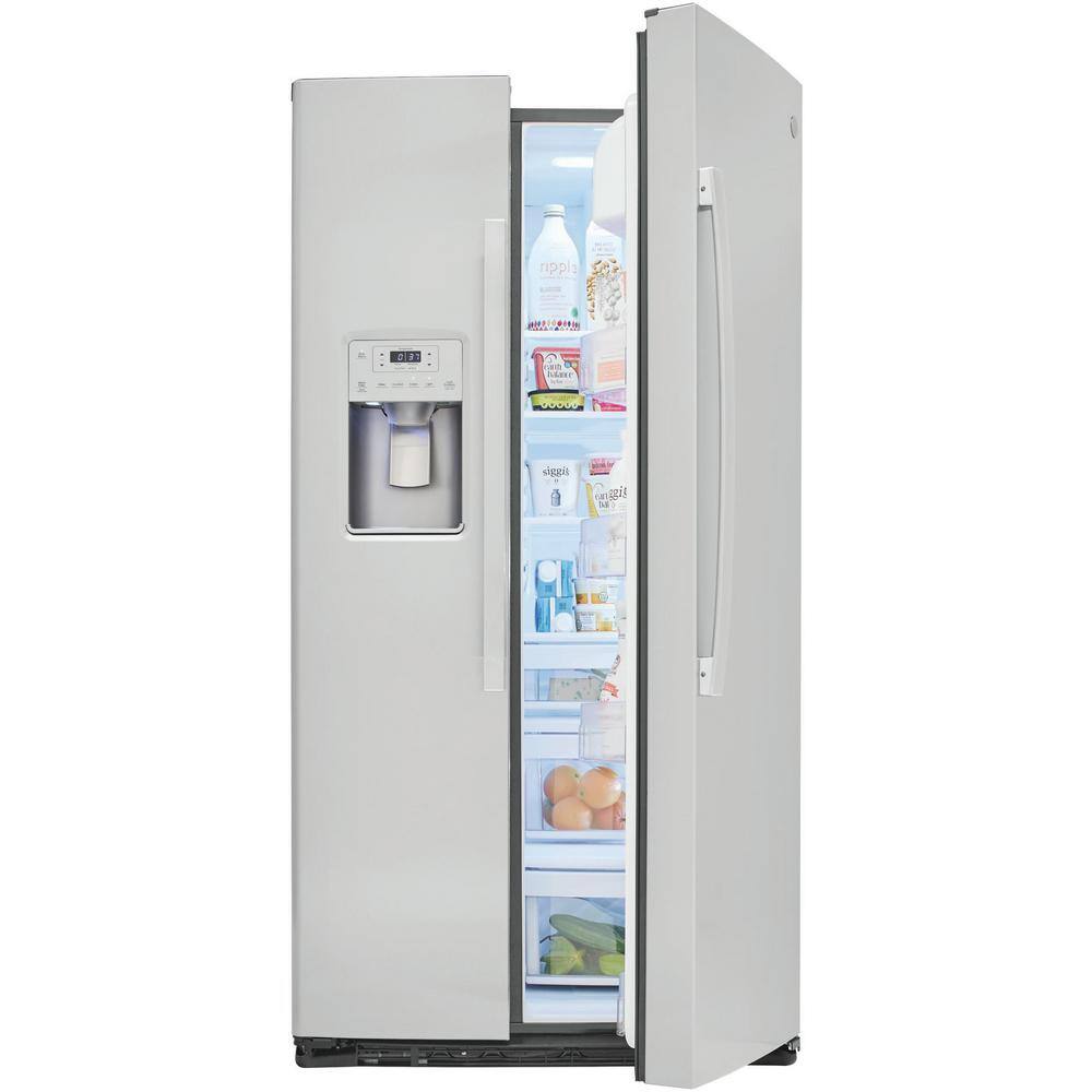 GE 25.1 cu. ft. Side by Side Refrigerator in Fingerprint Resistant Stainless Steel GSS25IYNFS