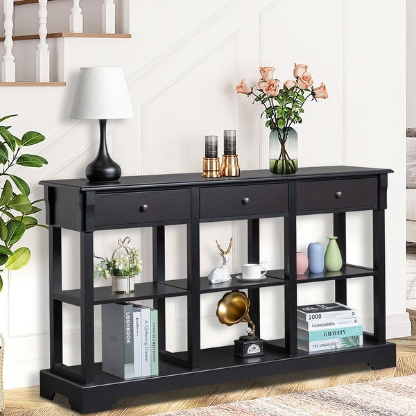 Console Table with Ample Storage for Entryway Living Room