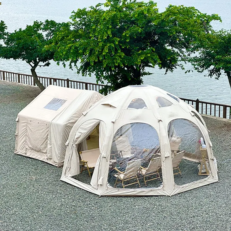 Advanced camping accessories big inflatable tent waterproof camping glamping outdoor  equipment camping Inflatable tent