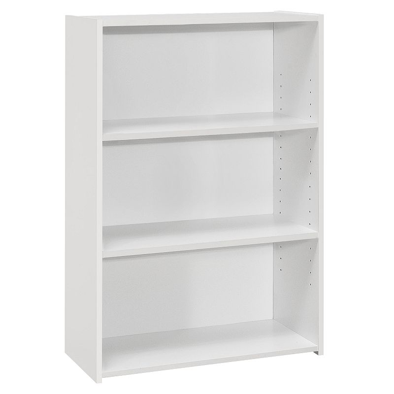 White Contemporary  Shelves Rectangular Bookcase