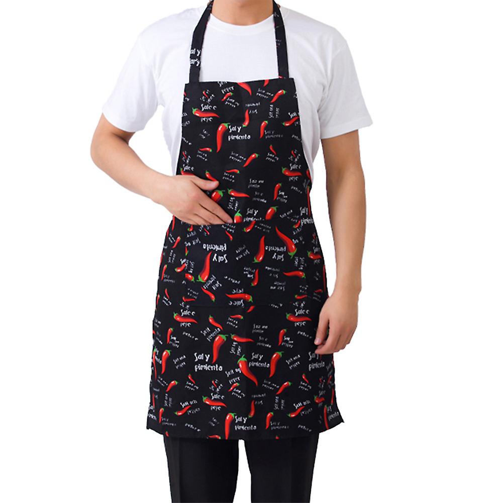 Adjustable Half-length Adult Apron Striped 2 Pocket