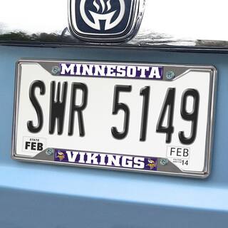 FANMATS NFL - Minnesota Vikings Chromed Stainless Steel License Plate Frame 15529