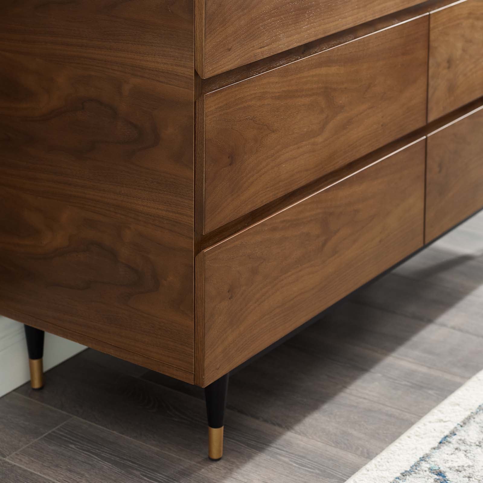 Caima 6-Drawer Dresser, Walnut