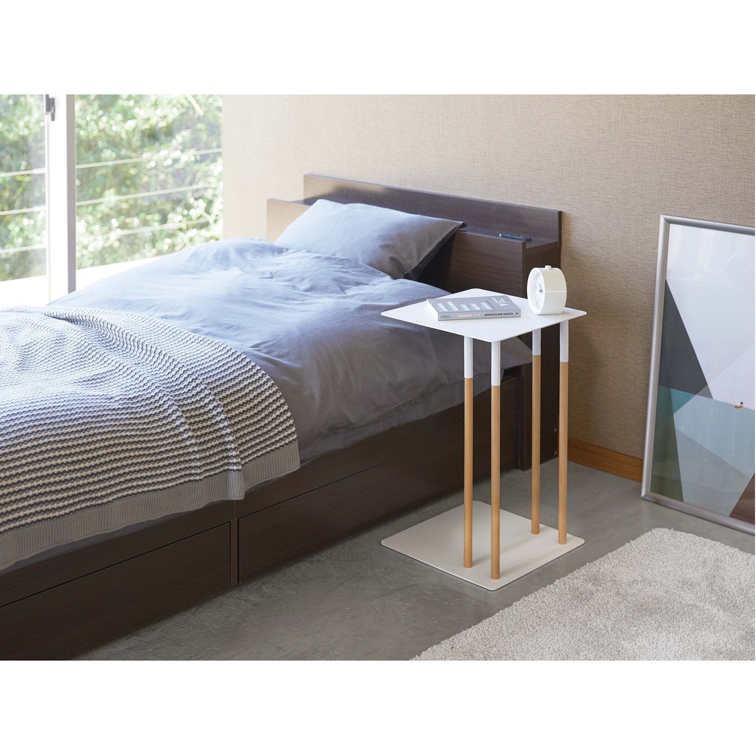 Plain Sliding Couch End Table in Various Colors and Finishes