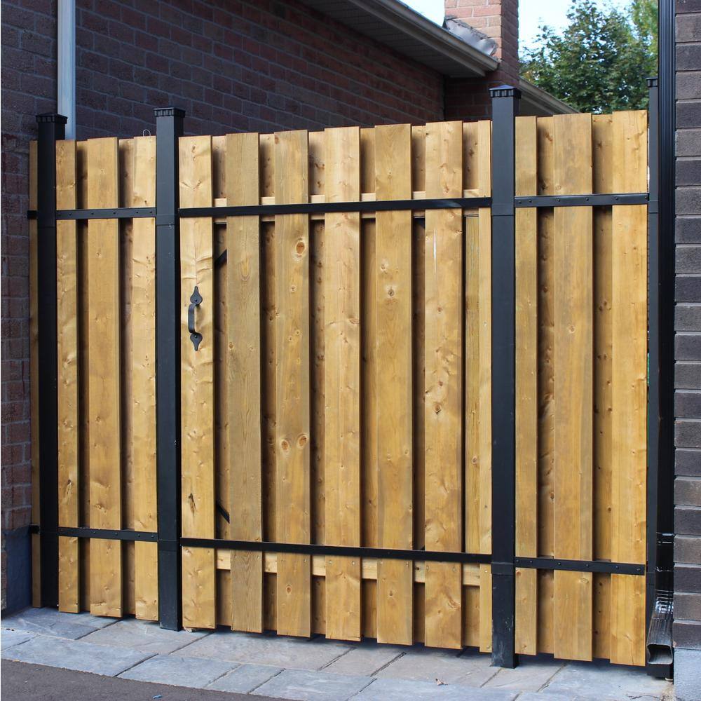 Slipfence 4 ft. x 6 ft. Wood and Aluminum Fence Gate Kit SF2-GK100